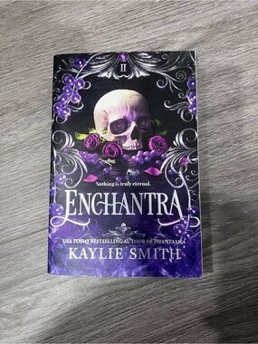 Indigo Purple and Black 'Enchantra' Decorative Skull Cover Book
